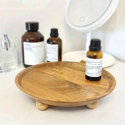 Elegant Acacia Wooden Serving Tray for Home Decor