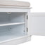 TREXM Storage Bench with Adjustable Doors and Padded Shoe Stand