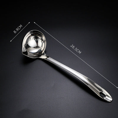 304 stainless steel oil separating spoon oil draining and filtering tool soup spoon - Korvel