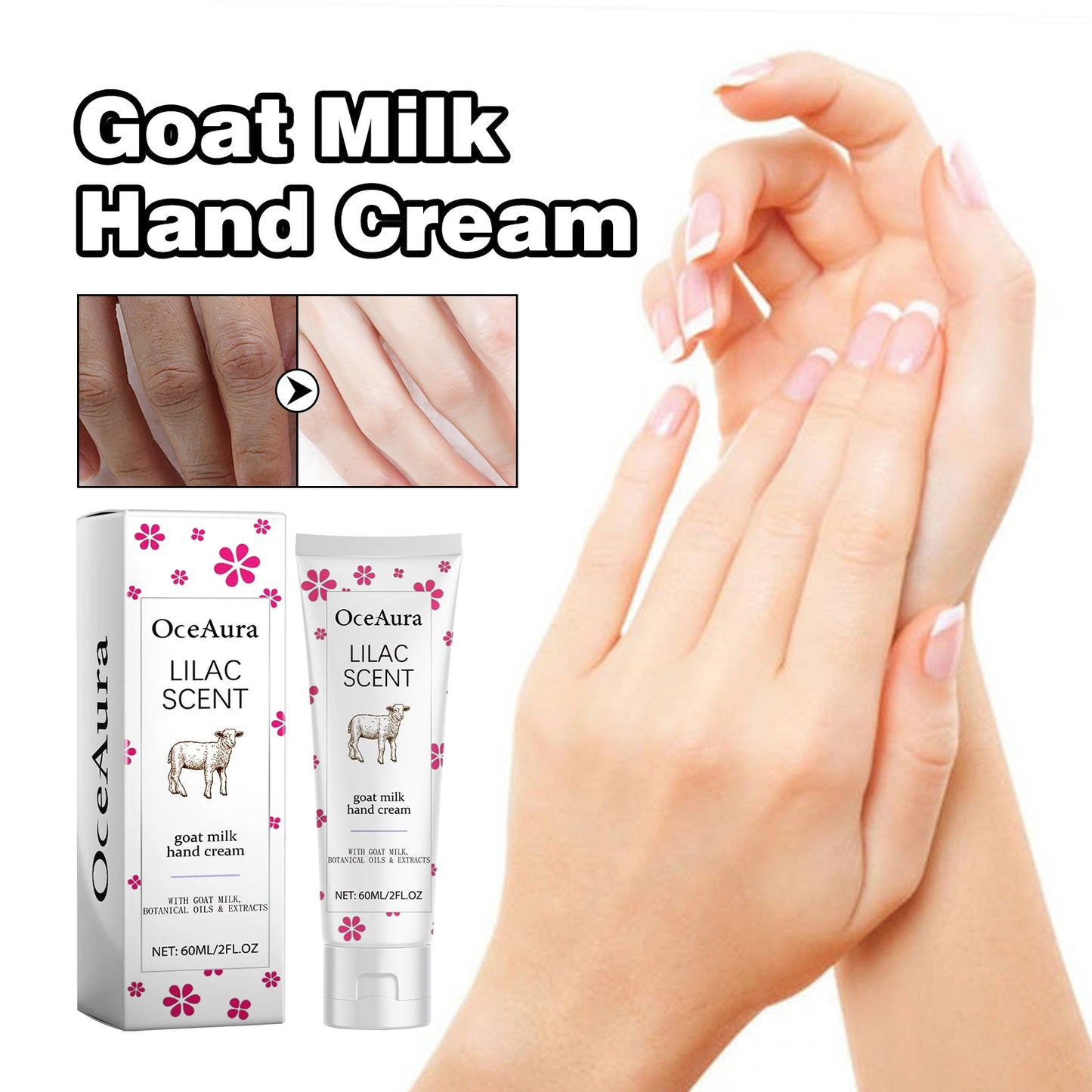 Oceaura Goat Milk Hand Cream - Moisturizing & Refreshing