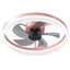 Ceiling Fans with Lights Dimmable LED Embedded installation of thin modern ceiling fans(Pink) - Korvel