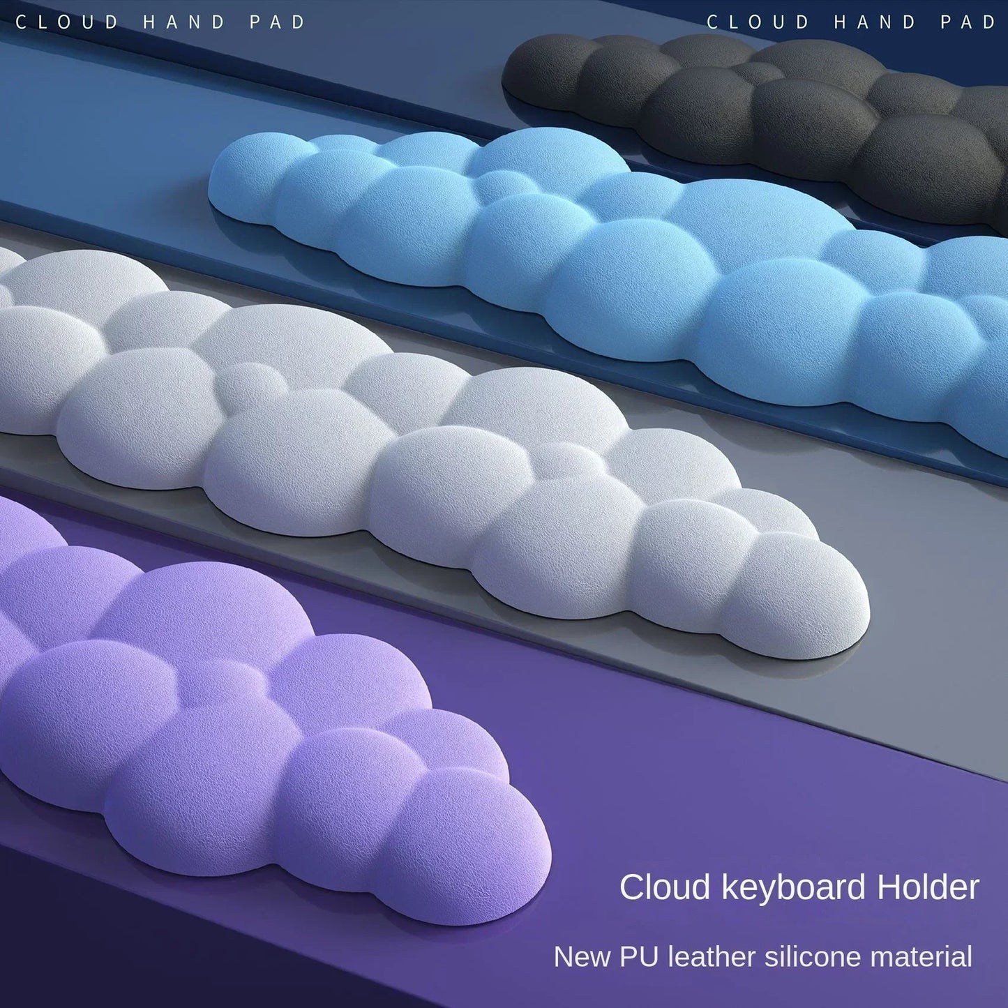 Mouse pad with wrist rest keyboard cloud anti-slip memory foam desktop office gamer mouse wrist rest - Korvel