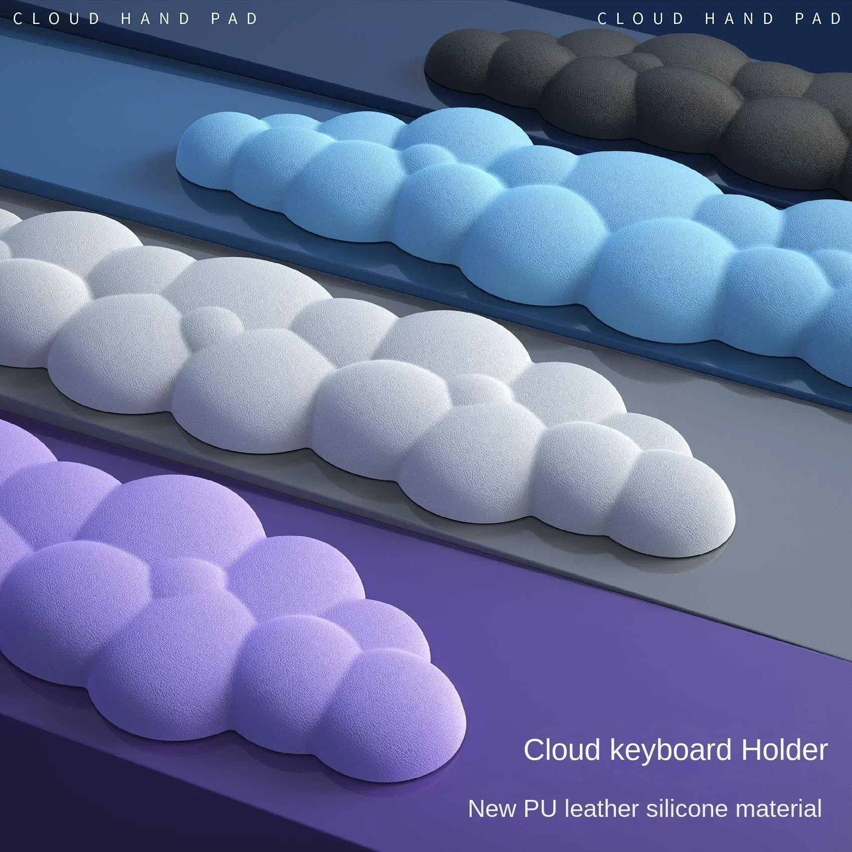 Mouse pad with wrist rest keyboard cloud anti-slip memory foam desktop office gamer mouse wrist rest - Korvel