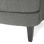 Modern grey fabric club chair and Ottoman set, stylish cushioned armchair, paired with Ottoman style - Korvel