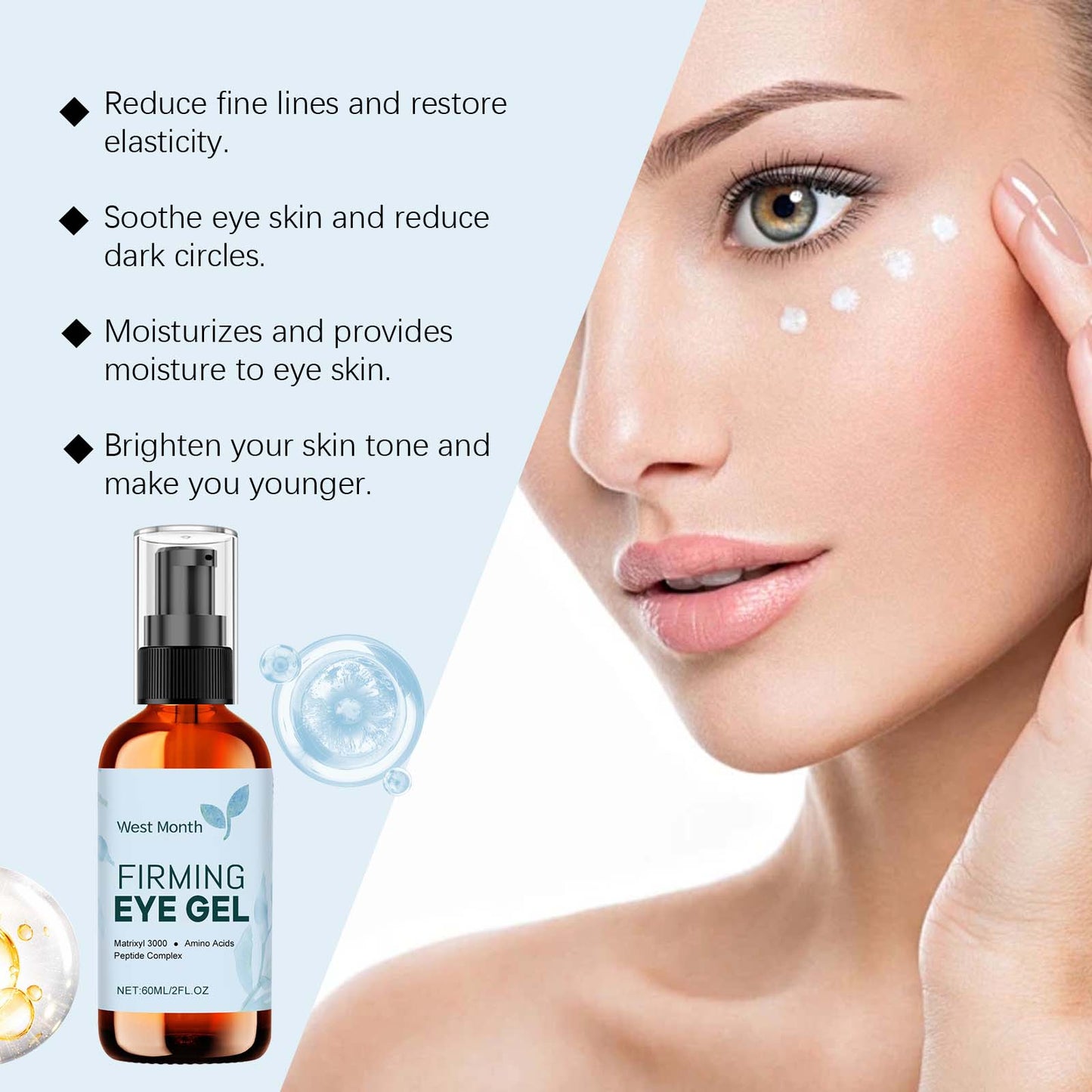 Gel de Cuidado Ocular Premium para Hidratación y Firmeza