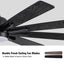 Modern Farmhouse 62-Inch Black Ceiling Fan with Smart Control