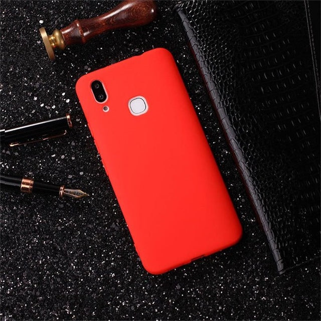 Funda suave de color sólido premium para Vivo X21