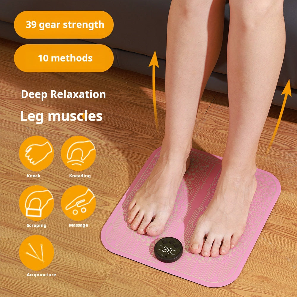 The Latest Remote Control With Patch Ems Tens Smart Shiatsu Foot Massager Muscle Stimulator Vibration Massage Pad - Korvel