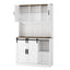 Gabinete de Bar de Estilo Campestre con Puerta Corrediza - Blanco