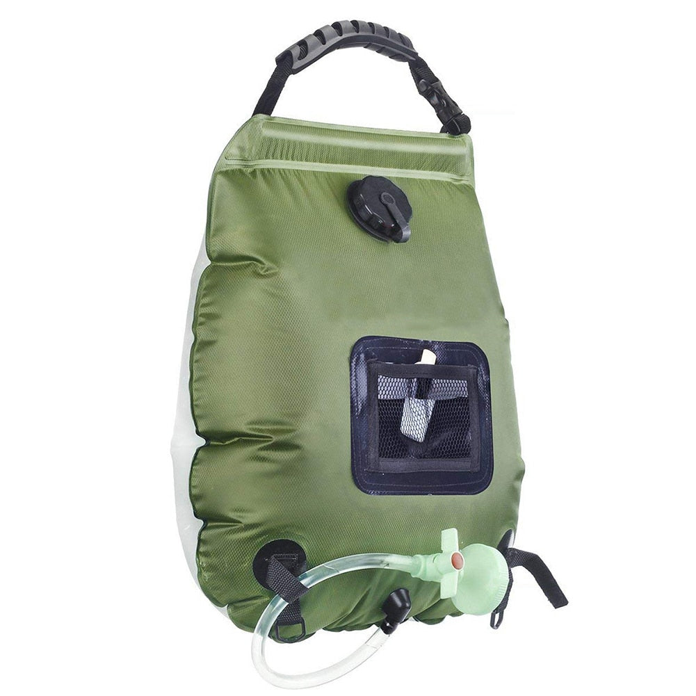 Portable Shower 20L Sun absorbs heat Water Storage Bags Outdoor Camping Hiking Heating Shower Bathing Bags Heating Shower Bags - Korvel