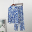 Conjunto de Pantalones de Rayas Sueltos Elegantes con Top de Manga Larga