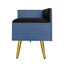 Modern Navy Shoe Storage Bench with Hidden Storage & Cushions
