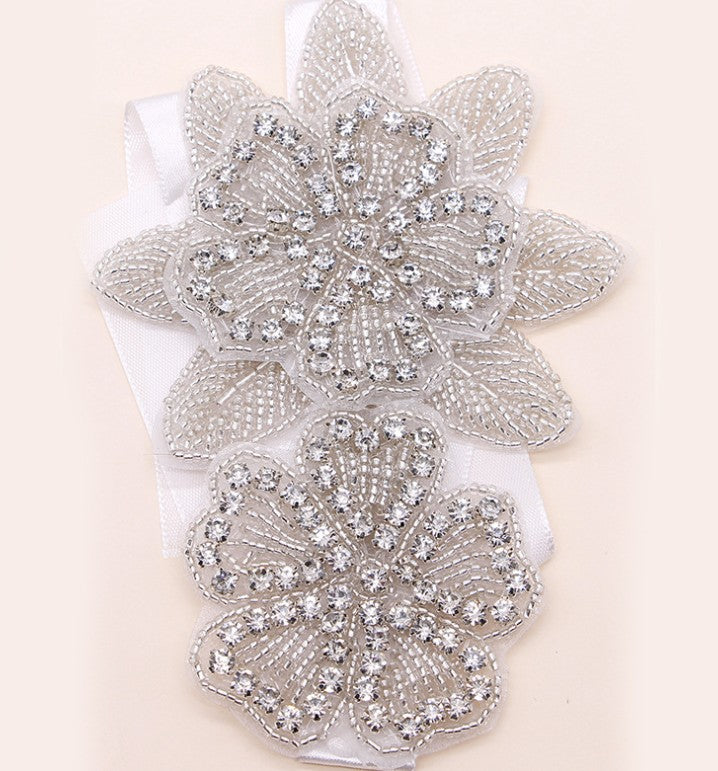 Handmade Crystal Flower Headband for Bridal Elegance
