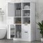 Bathroom storage cabinet with doors and drawers, multiple storage spaces, independent, open adjustable shelves, white - Korvel