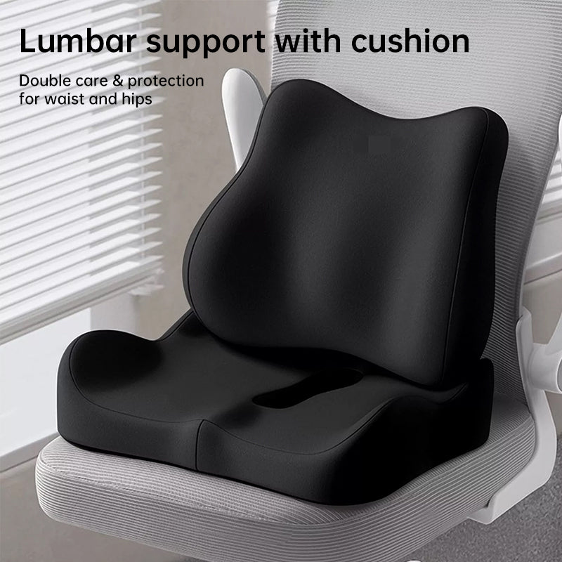 Memory foam car seat cushion. Ergonomic support. Relieves back/coccyx pain. Universal fit. - Korvel
