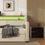 Twin Size Daybed with Trundle, Upholstered Daybed with Charging Station and LED Lights, Beige - Korvel