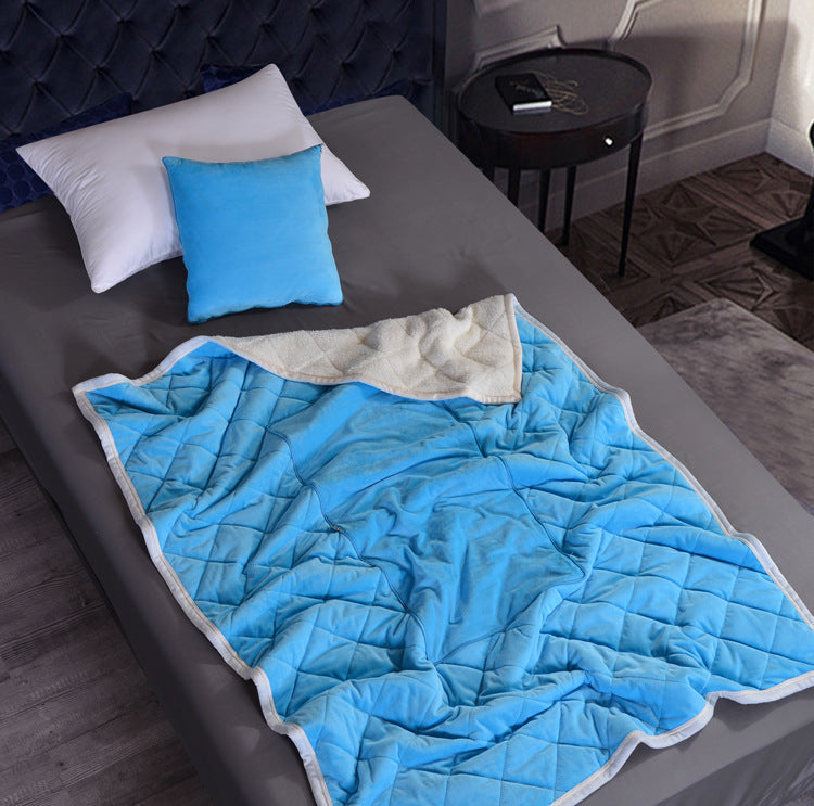 2 in 1 Flannel Cushion Blanket car sofa lumbar throw pillow air conditioning blanket foldable patchwork quilt blanket Bedding - Korvel