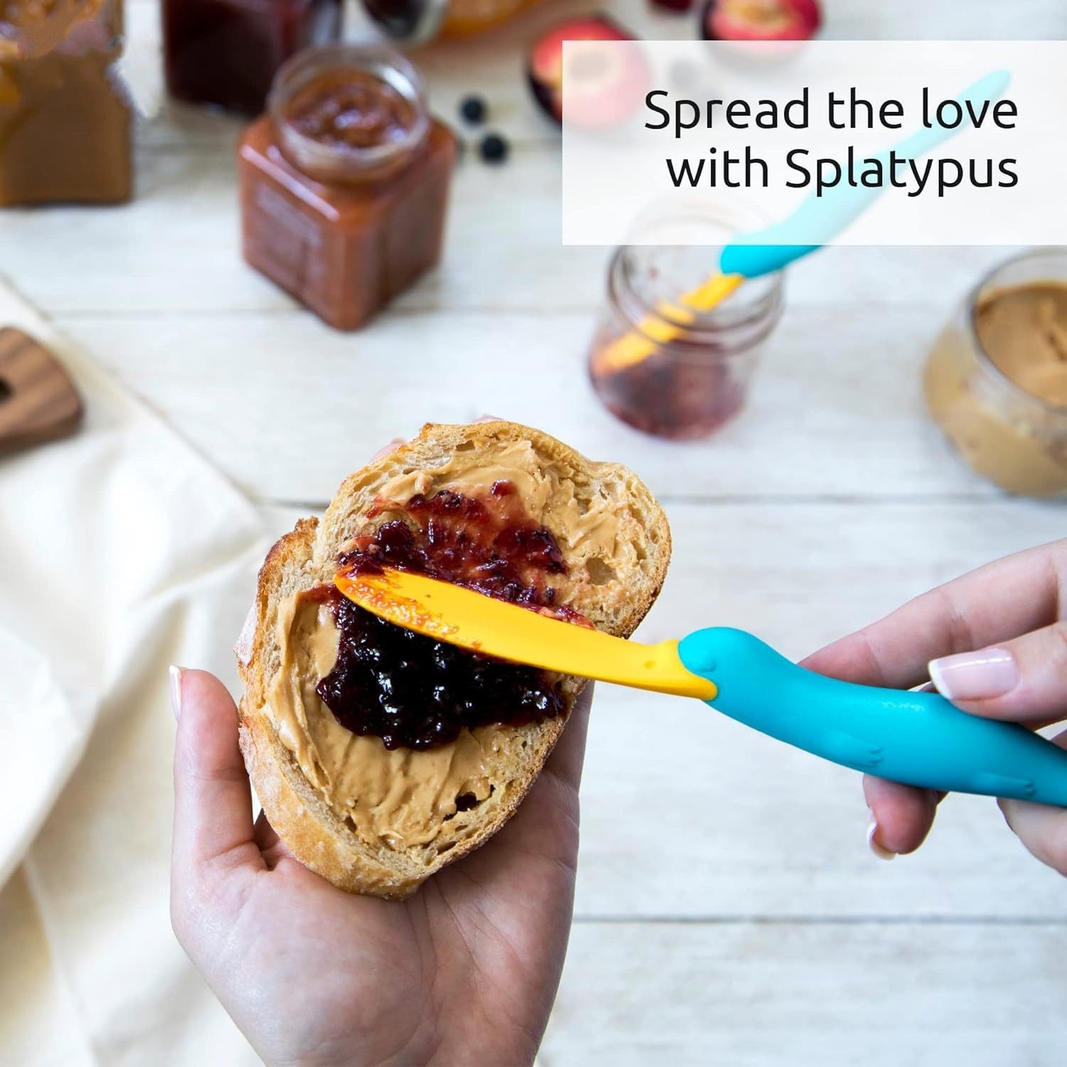 Silicone platypus toast spreading stick creative bread pie spreading knife seasoning brush cheese butter scraper - Korvel
