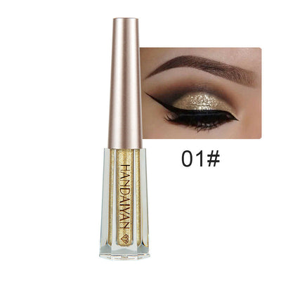 HANDAIYAN Diamond Pearl Liquid Eye Shadow 12 Colors Shining Bright Eye Shadow Liquid - Korvel