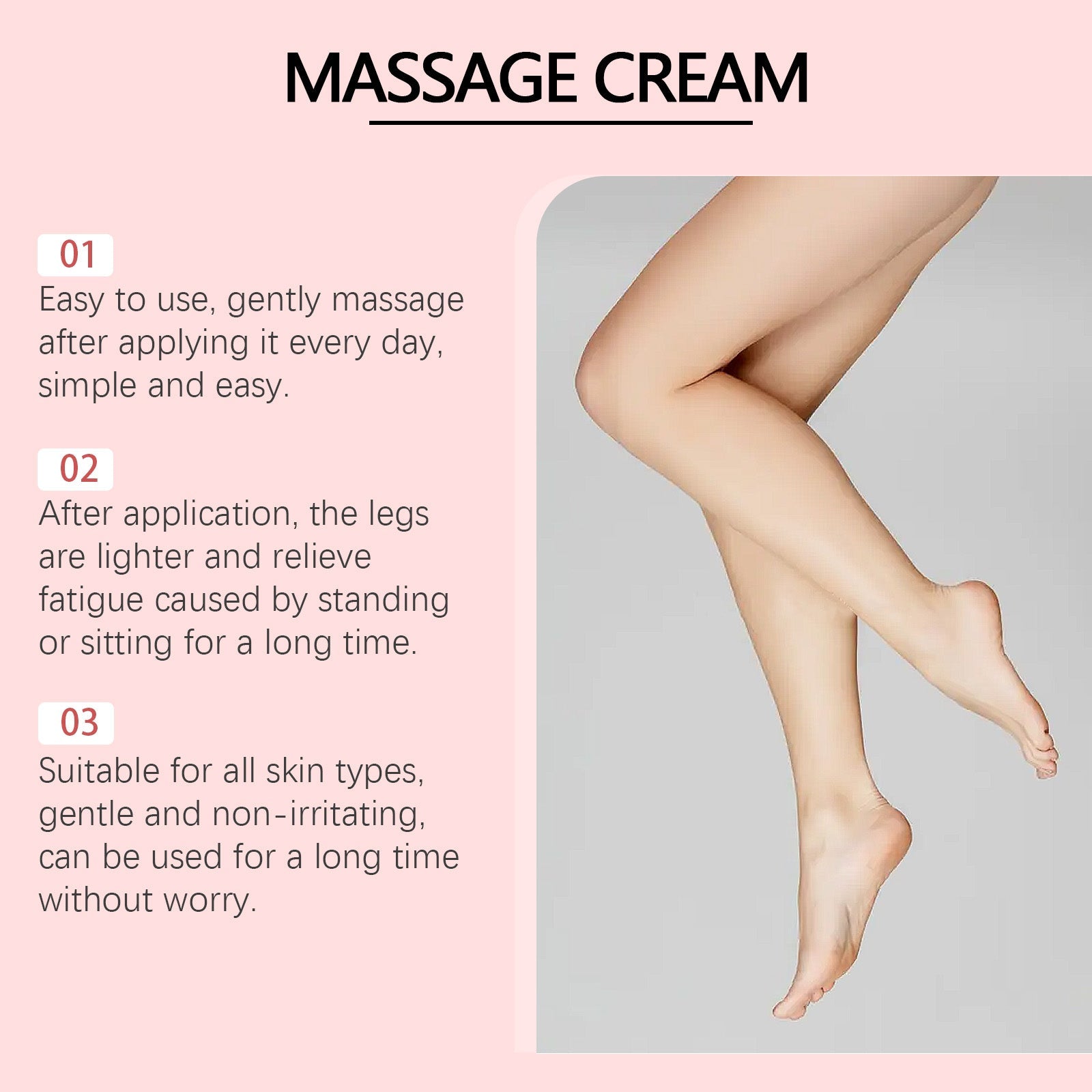 Herbal Leg Care Cream, Pamper And Massage Leg Skin To Relieve Leg Discomfort Daily Care Cream - Korvel
