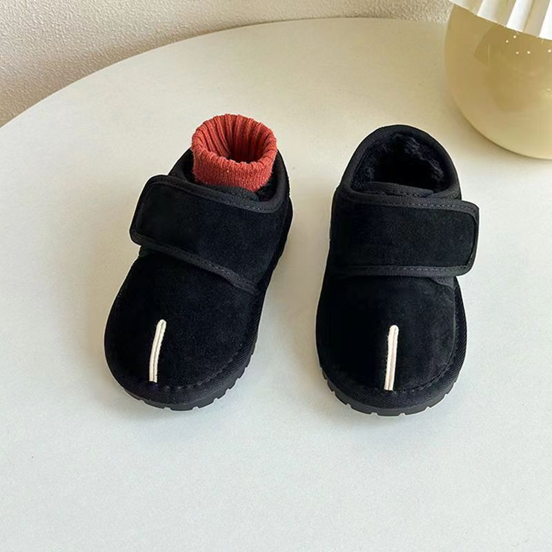 Baby Cotton Shoes Autumn/Winter New Children's Velvet Shoes Men's and Women's Shoes Fake Split Toe Snow Boots - Korvel