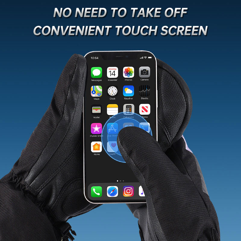Premium Waterproof Winter Ski Gloves with Touch Screen Capability