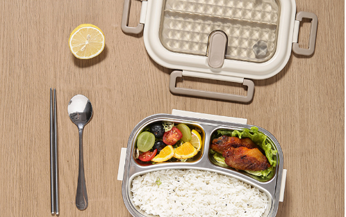 Premium Large Capacity 304 Stainless Steel Three-Compartment Lunch Box