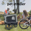 Outdoor Heavy Duty Foldable Utility Pet Stroller Dog Carriers Bicycle Trailer - Korvel