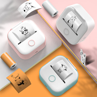 Phomemo Portable Mini Thermal Printer T02 Mini Pocket Label Printer DIY Self-adhesive Sticker Label Machine Various Label Paper - Korvel
