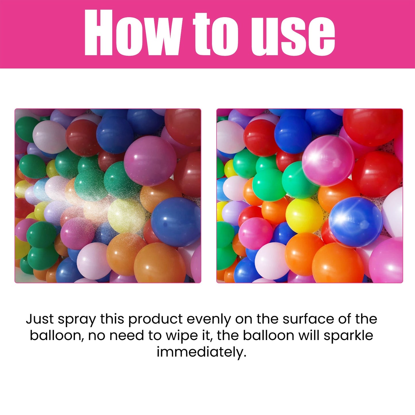 Spray Brillante para Globos para Decoraciones de Fiesta