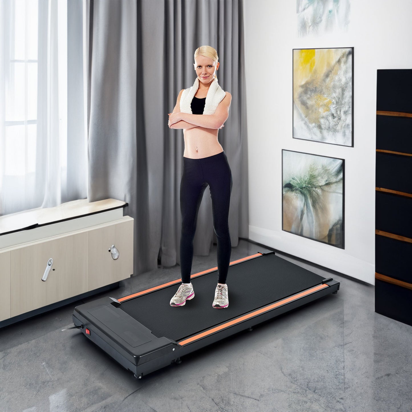 Tapis de course de bureau portable avec une capacité de 300 lb