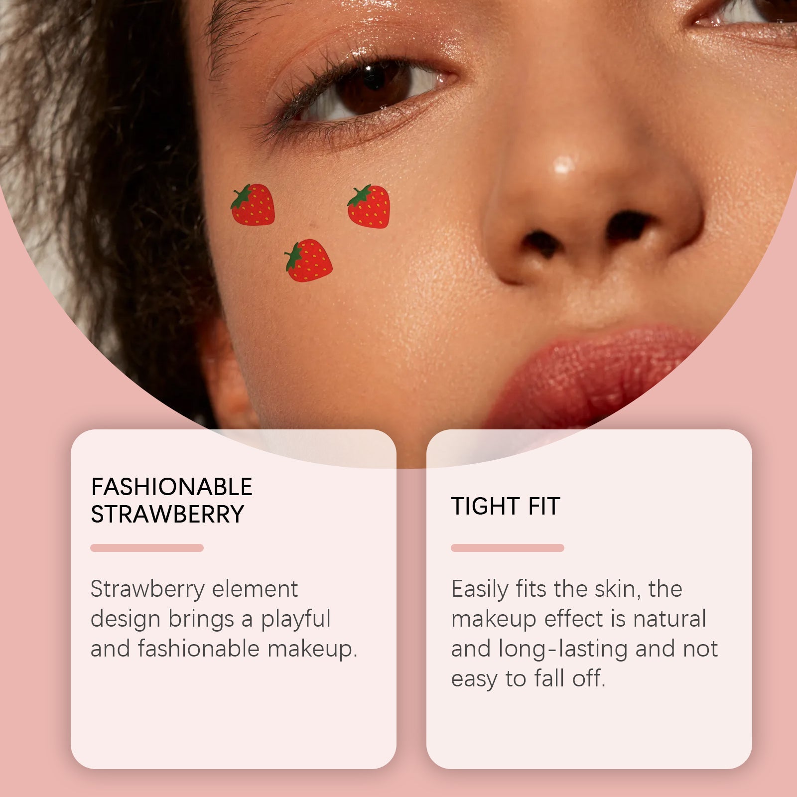Strawberry Makeup Patch Pie Eye Makeup Patch Face Embellishment Patch Face Embellishment Strawberry Sticker - Korvel