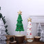 Cute Christmas Tree Fabric Wooden Display Window Desktop Christmas Embroidery Snowflake Decoration - Korvel