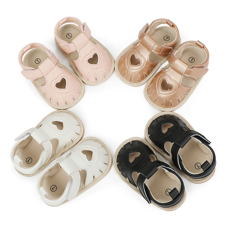 Newborn Summer Sandals Rubber Sole Breathable Shoes Princess Shoes Toddler Shoes Baby - Korvel