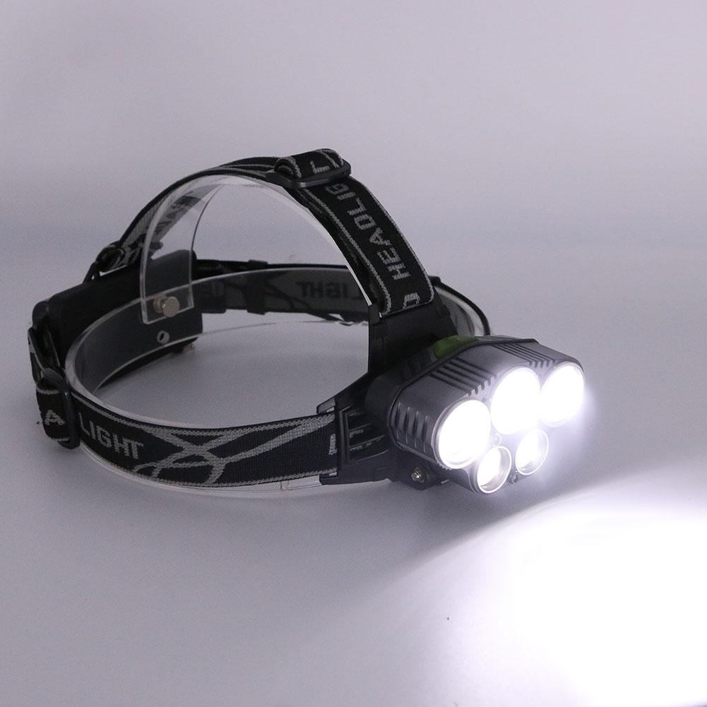 LED Headlamp 5 CREE XM-L T6 15000 lumens LED USB  Camping Hike Emergency Light - Korvel