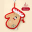 Serviette de cuisine brodée de Noël - Fleece corail