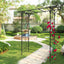 Metal Garden Arch L80.3'' x W20.47'' x H81.1'' Climbing Plants Support Rose Arch Outdoor Black - Korvel