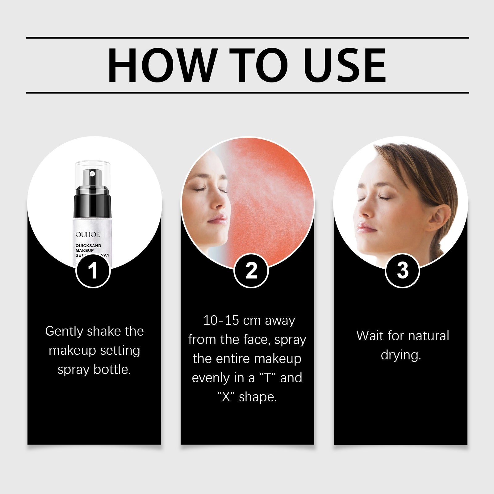 Quicksand Setting Spray Natural Lightweight Multi-Effect Moisture Moisture Mist Refreshing Portable Makeup Spray - Korvel