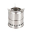 Outdoor Firewood Stove Stainless Steel Barbecue Grill Wood Charcoal Solid Alcohol Heater Warming Furnace - Korvel