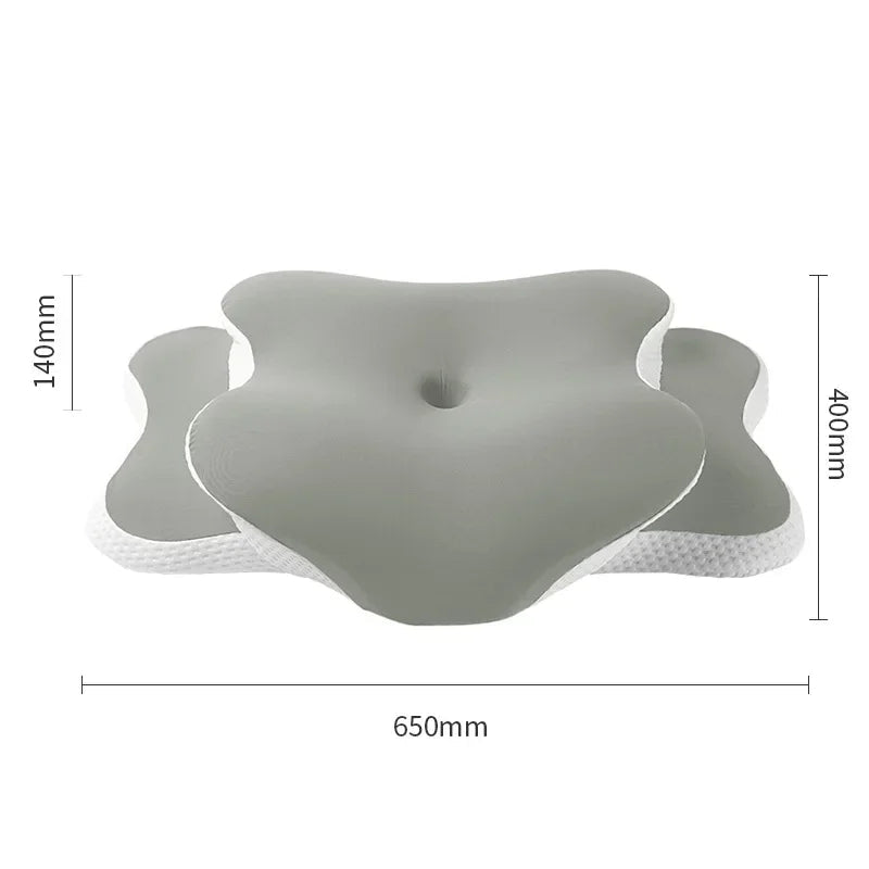 Ice Silk Pillowcase Ergonomic Cervical Pillow Memory Foam Pillow Neck Pain Relief Comes Adjustable Home for Back Side Sleepers - Korvel