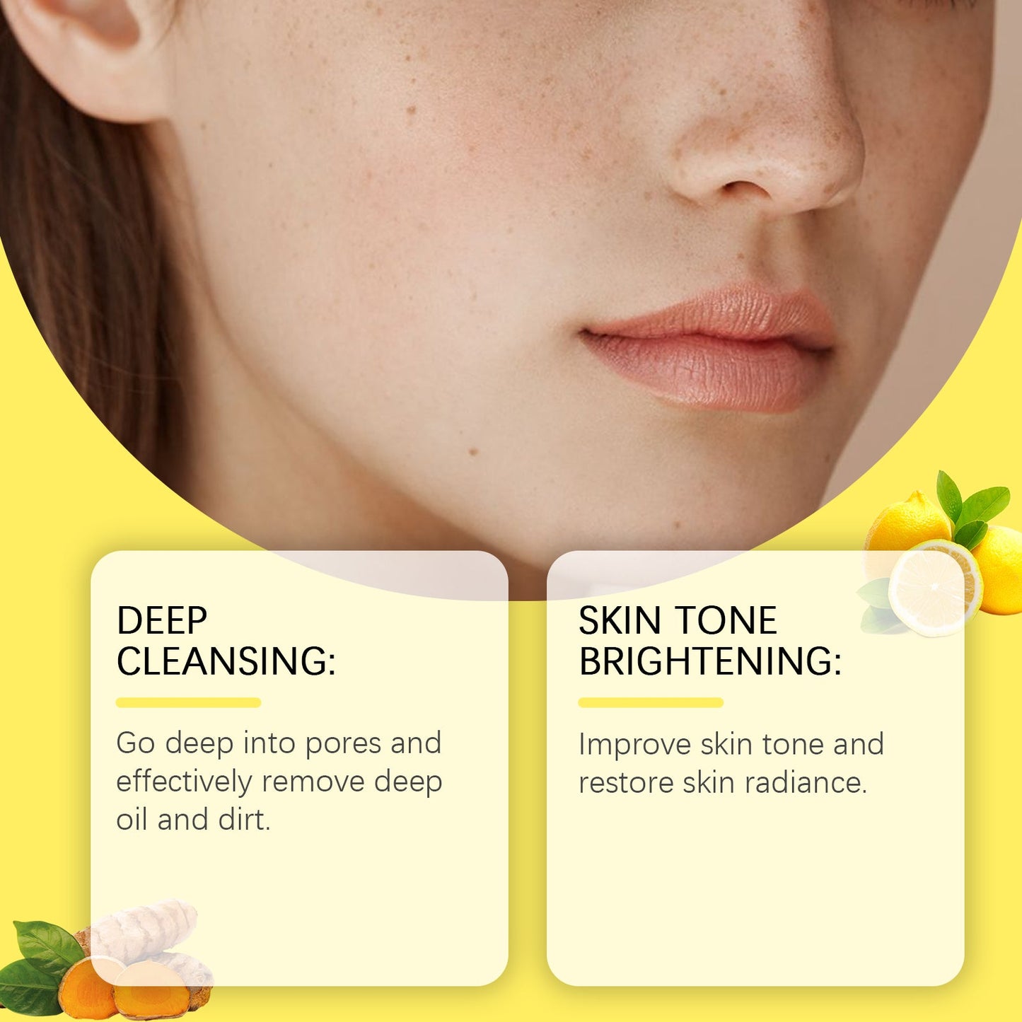 Pad de limpieza y exfoliación facial de cúrcuma