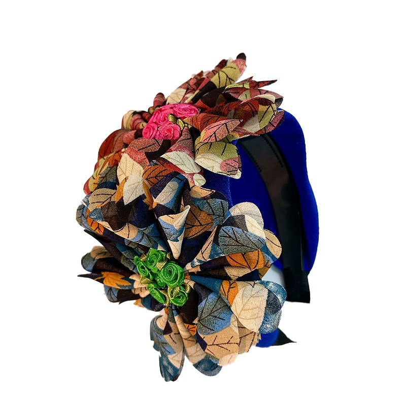 Fashionable handmade fabric flower headbands - Korvel
