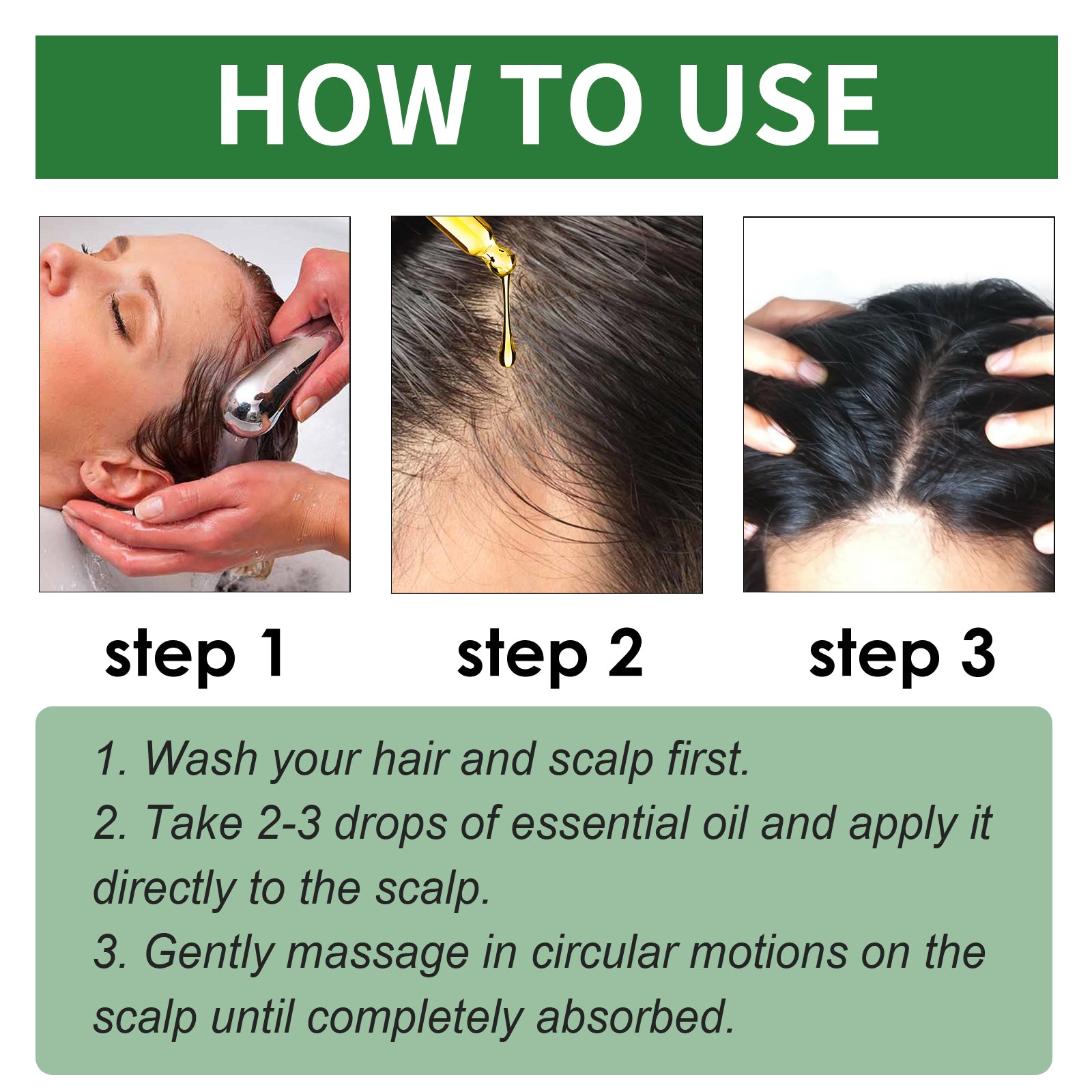 Rosemary Essential Oil, Repair Solid Hair Strong And Moisturizing Hair Roots Thick And Supple Hair Care Essential Oil - Korvel