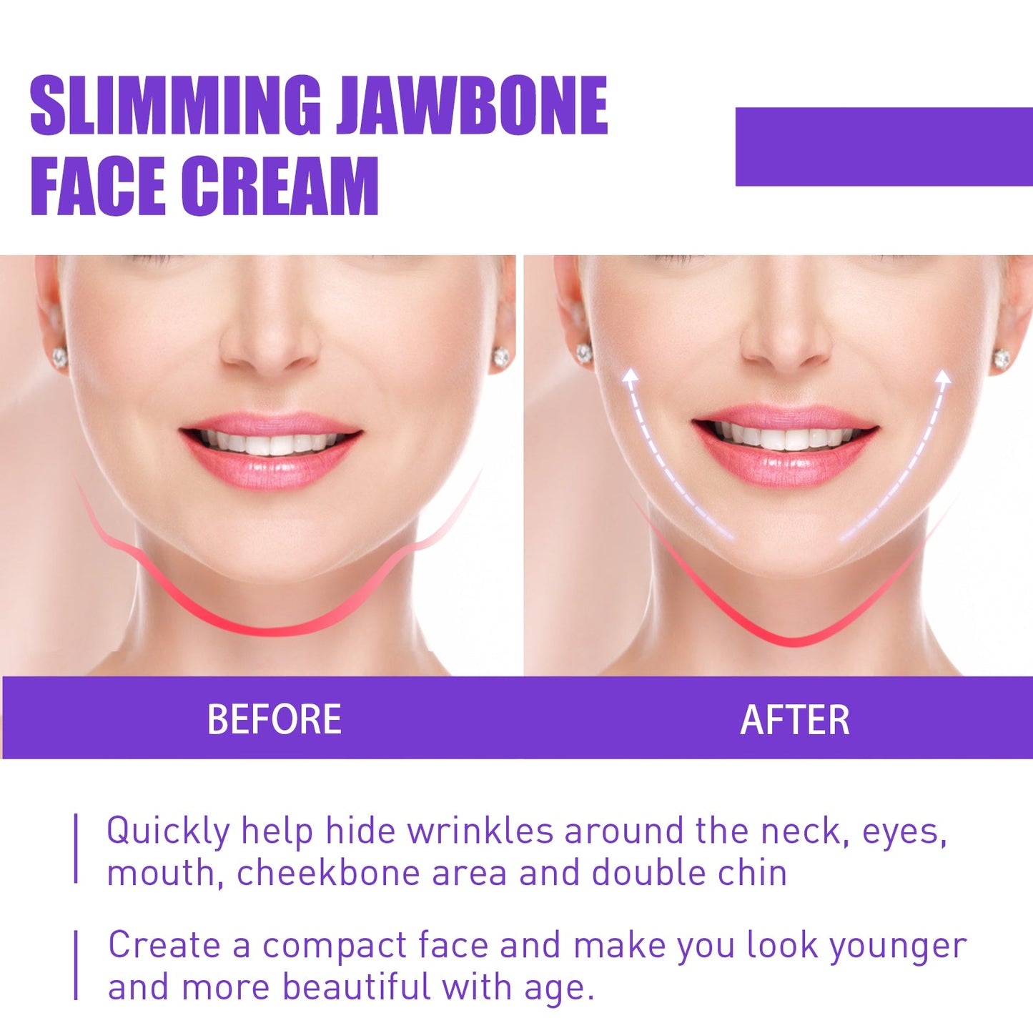V Face Firming Cream Firming And Moisturizing Facial Contour Chin Facial Skin Massage Treatment Cream - Korvel
