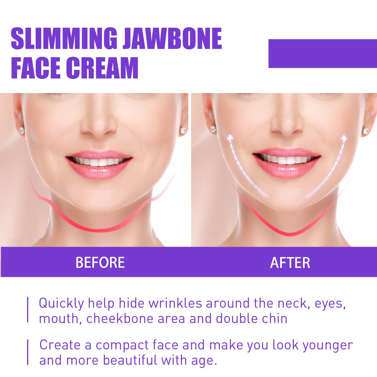 V Face Firming Cream Firming And Moisturizing Facial Contour Chin Facial Skin Massage Treatment Cream - Korvel