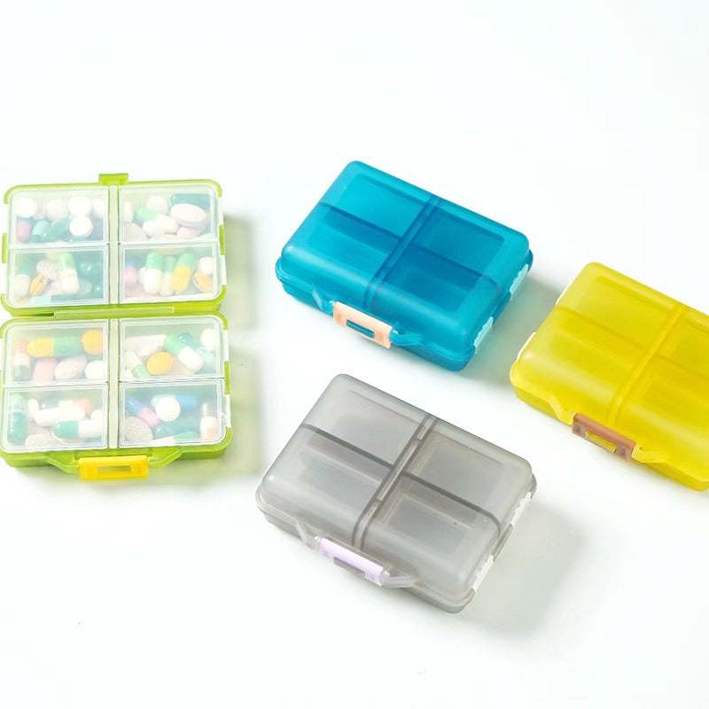 Portable travel medicine box, dustproof sealed small medicine box for the elderly, mini storage box - Korvel