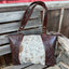 Chic Floral Embellished Cowhide Tote Bag - Korvel