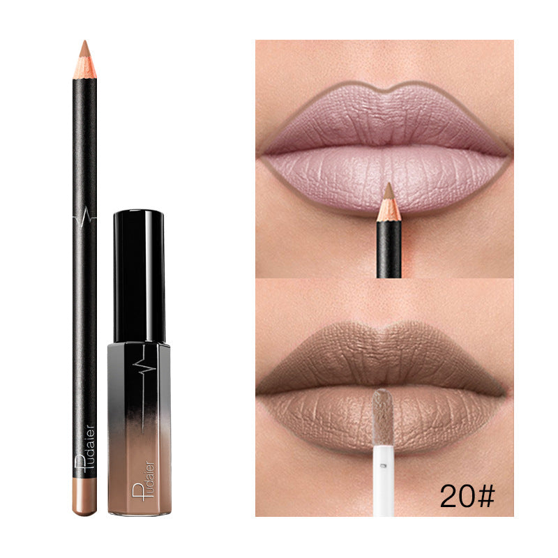 Pudaier 36 Color Matte Lip Gloss & Liner Set