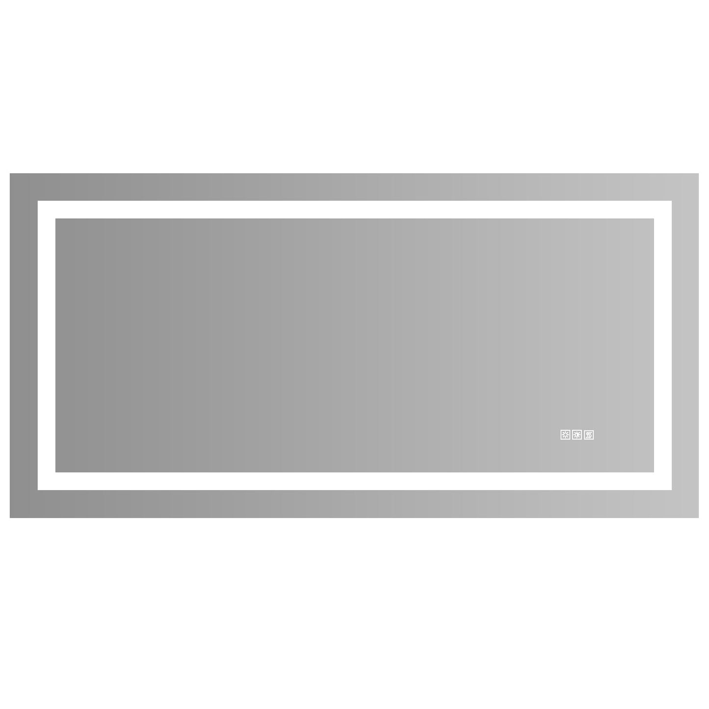 LED Bathroom Mirror 72x36 Inch with Anti-Fog and Dimming Features