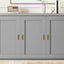 Full Size Murphy Bed with Shelves and USB Ports - Gray